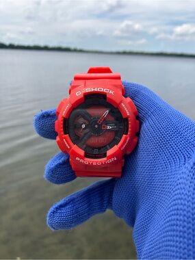 Custom G Shock x Coca Cola Collab red and black Color-way